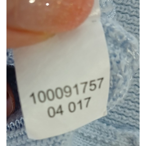 Brooks Brothers Cardigan Womens Medium Extra Fine Cropped Blue Open Knit Ribbed - Picture 7 of 10